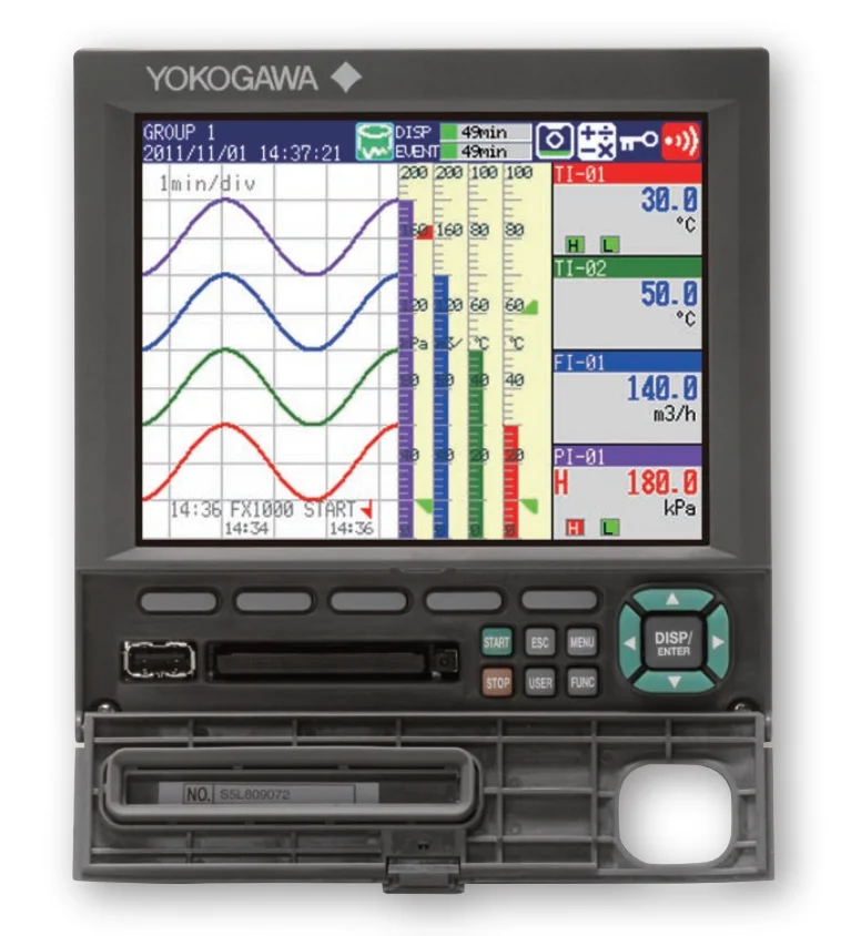 Yokogawa Original Paperless Recorder Data Logger Fx1000 Daqstation