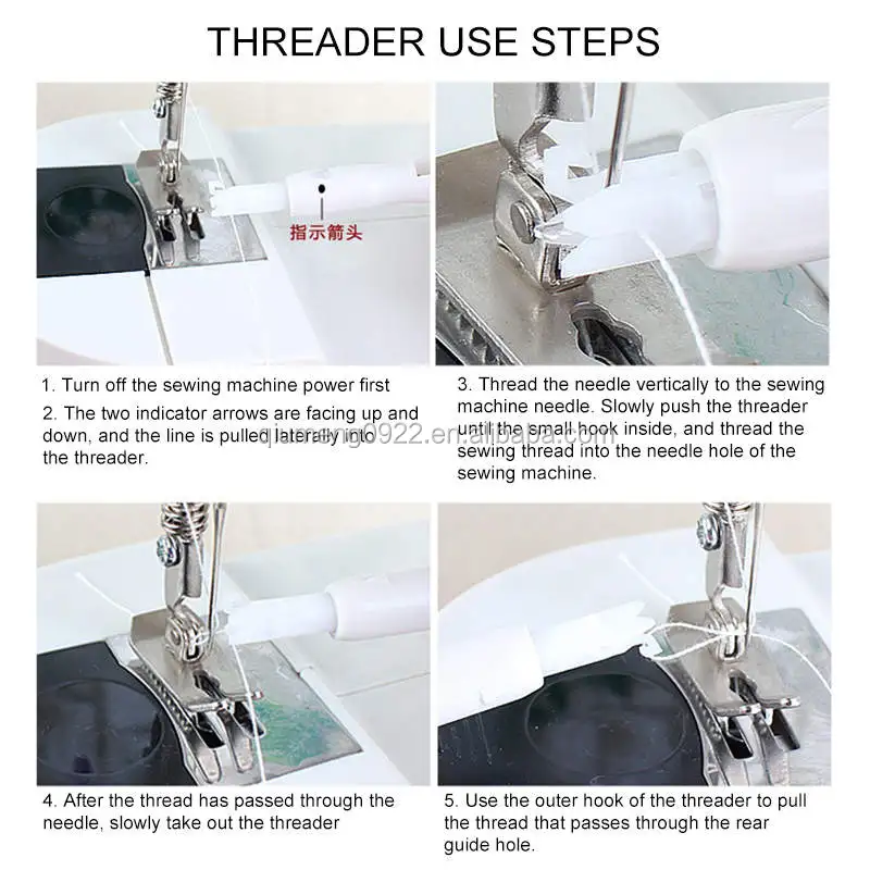 Needle Threader Insertion Tool Applicator For Sewing Machine Sew Thread  With English Introduction 