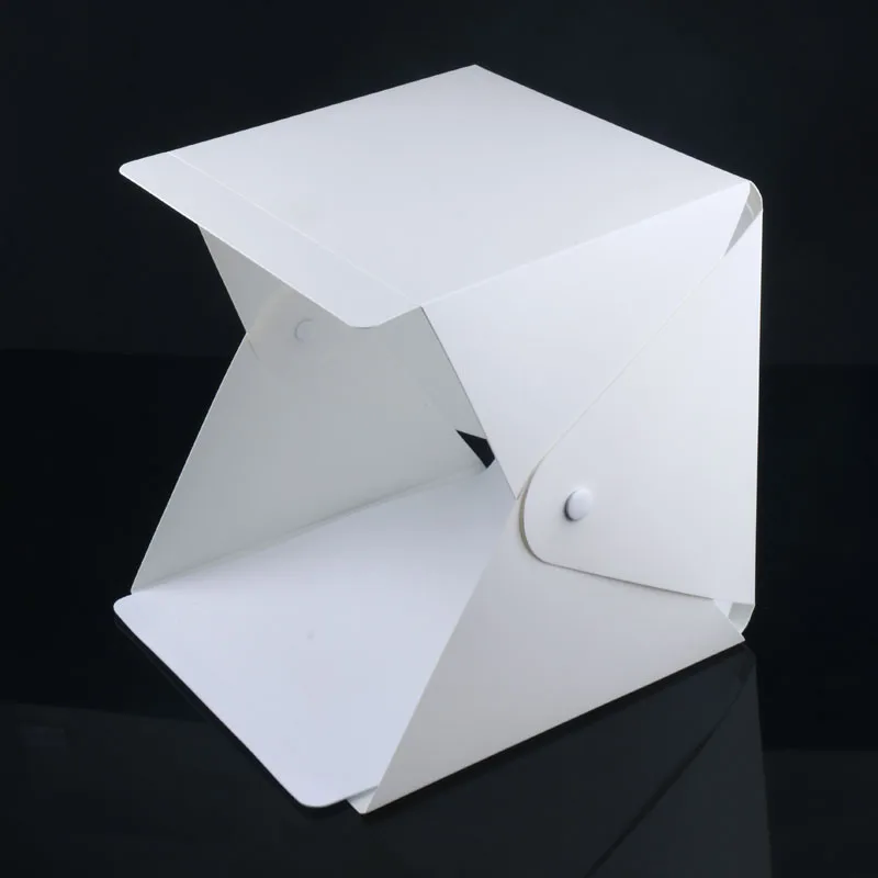 Cheap cost 1x 20cm led strip mini photo studio light box tent with white black 2 colors backdrop