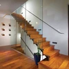 Home decoration new design beautiful walnut indoor floating stair steps tread parts,wood stairs