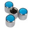 Volume Tone Control Metal Knob Silver With Blue Top Electric Guitar