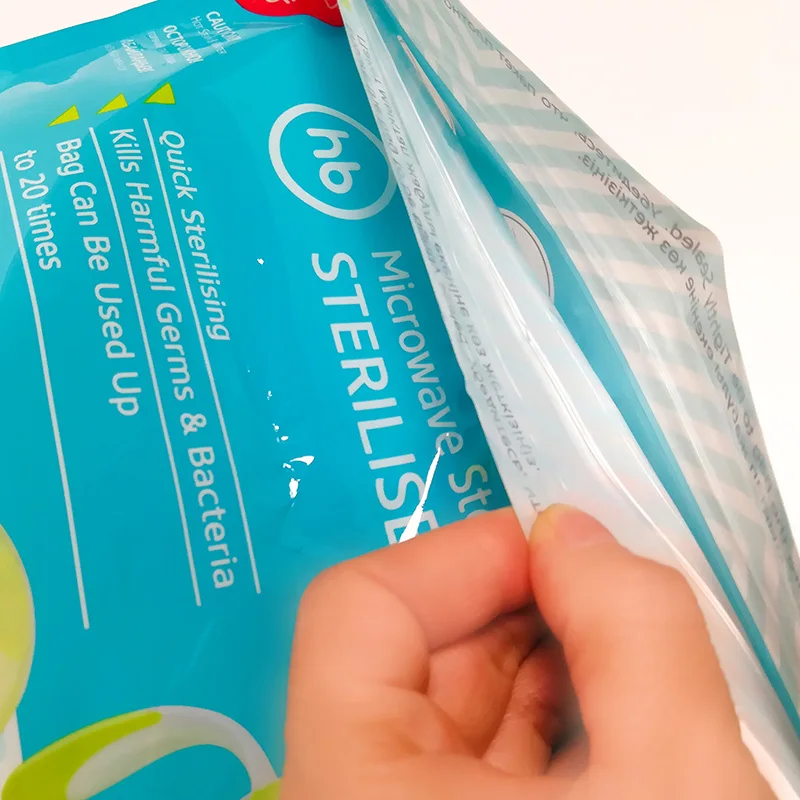 Uni Pak Plastic Microwave Sterilizer Steam Disinfection Bag For Baby