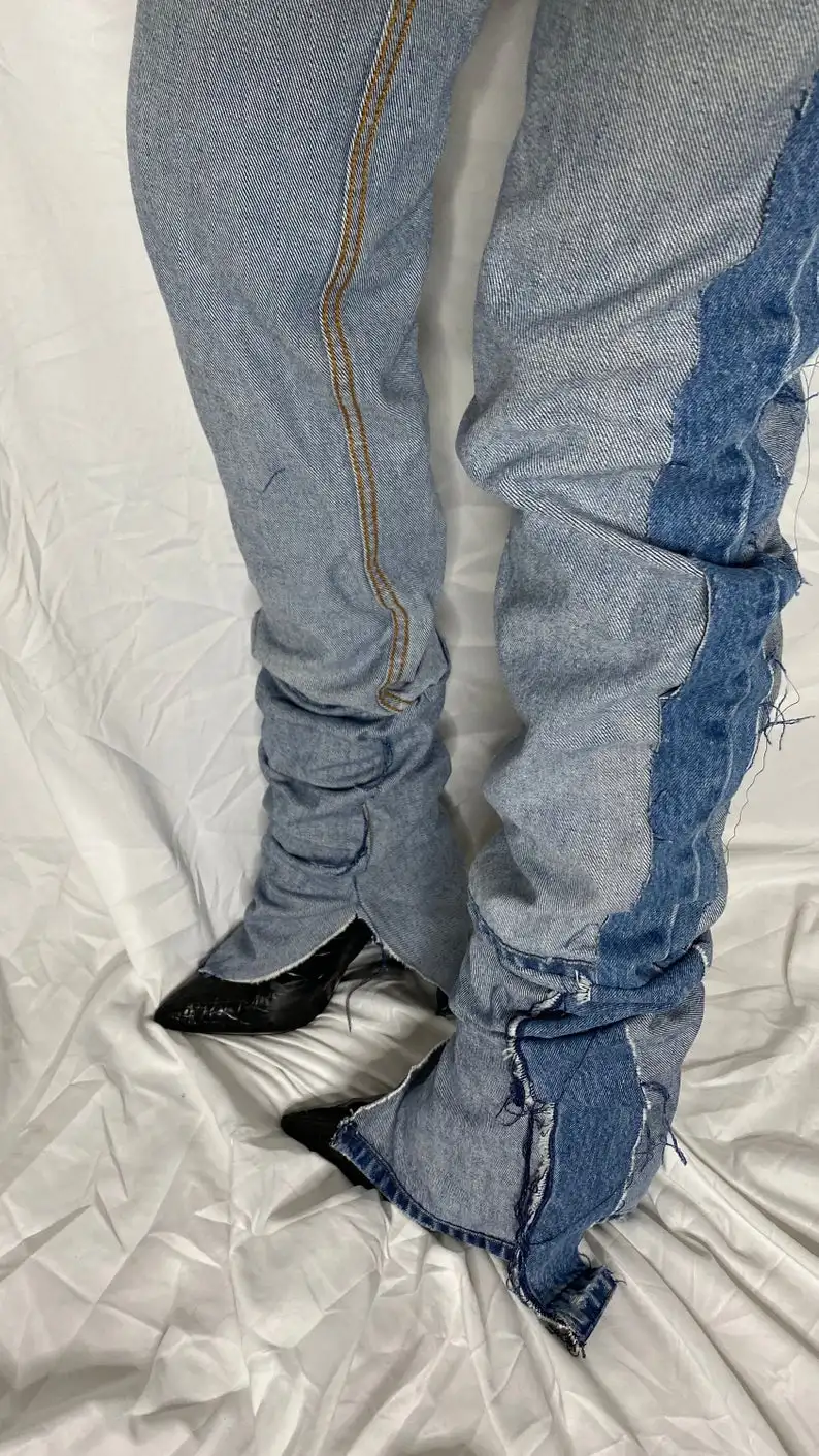 Women S Stacked Jeans 2020 Custom Reversed High Waisted Bell Bottom