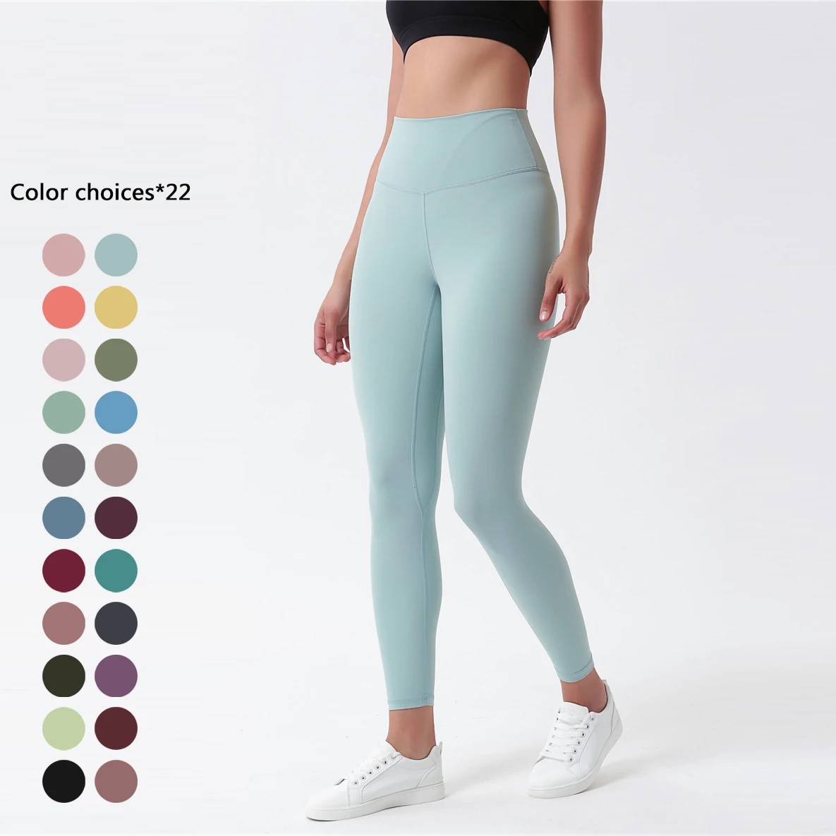 

Lulu Align yoga women's sports pants fitness nude high waist tight lift hip nylon soft nine minute pants