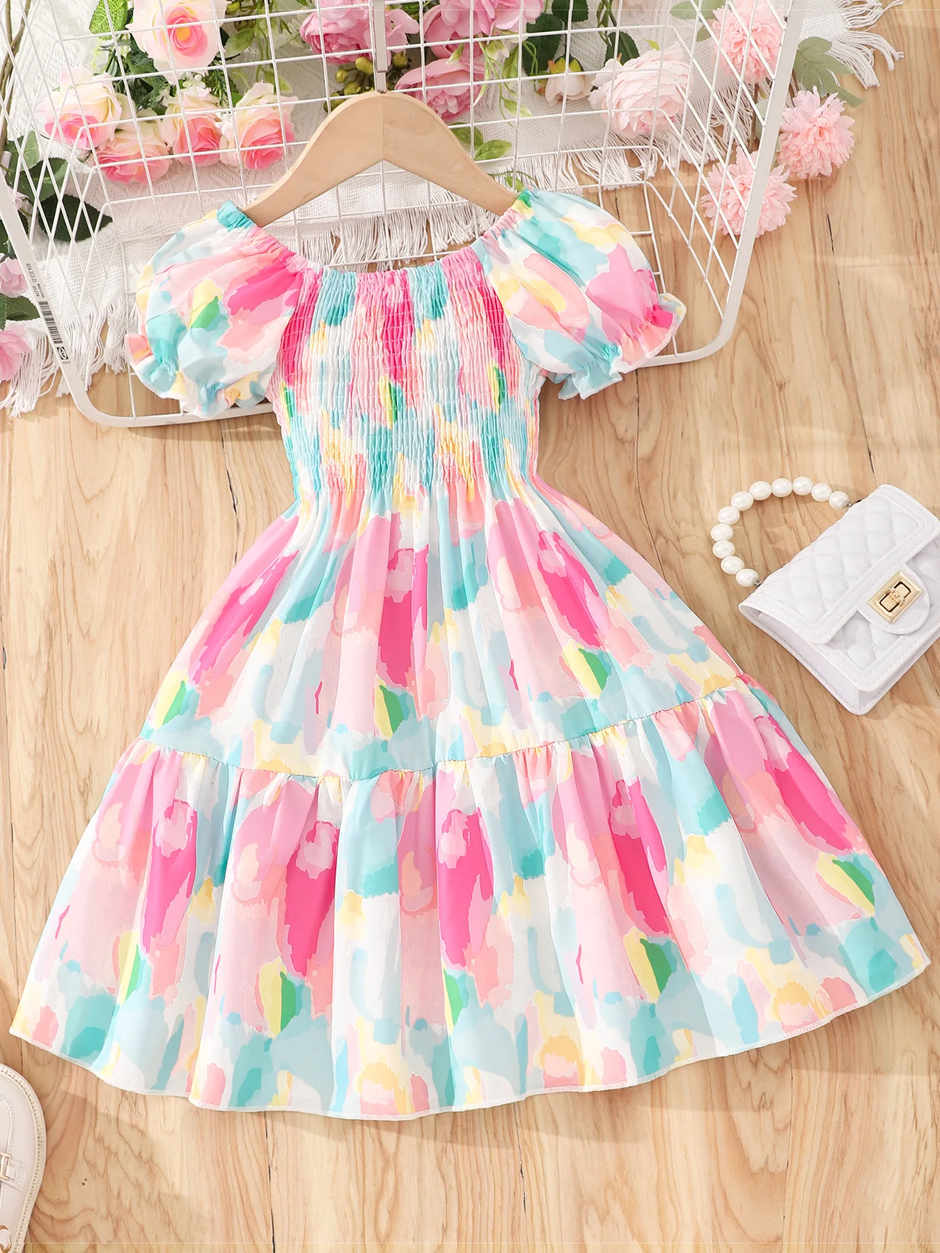 cute dresses for 6 year olds Girls' Elegant Ball Gown Dress 4-6Y White Champagne