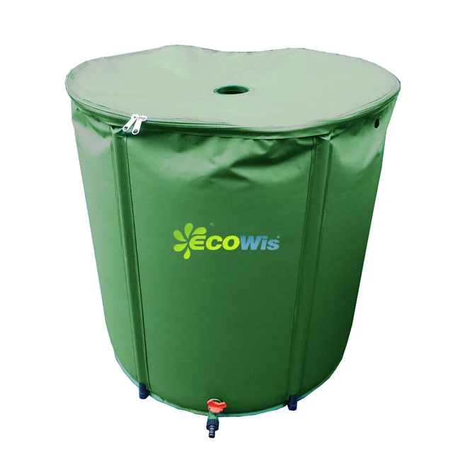 400l Collapsible Rain Barrel Portable Water Storage Tank Rainwater ...