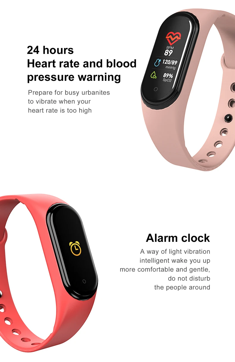 Best Mi 4 Smart Bracelet 24 Hours Heart Rate Blood Pressure Waterproof M4 Smart Watch 2019