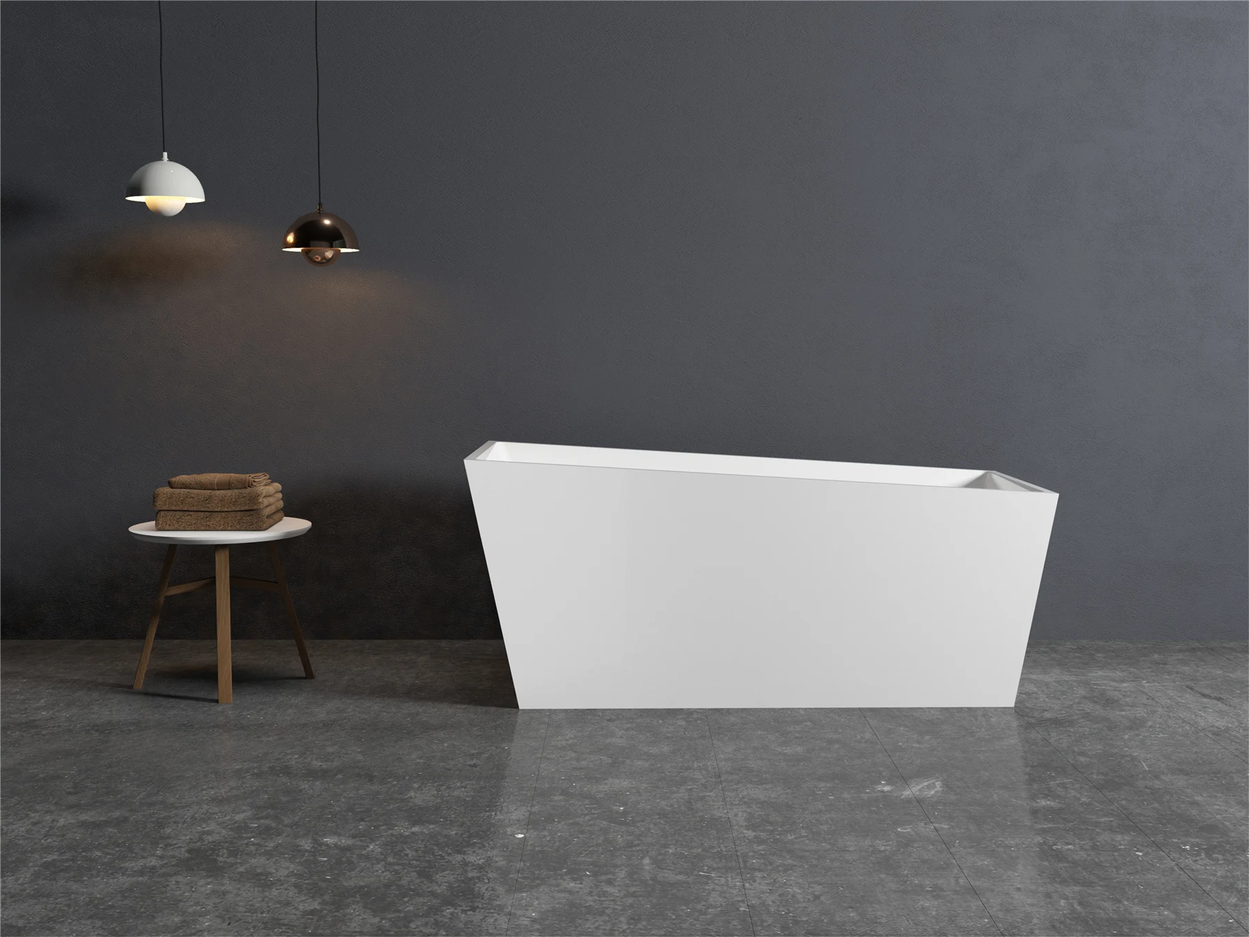 Shaped Acrylic Freestanding Bathtub Bathroom Soaking Tub