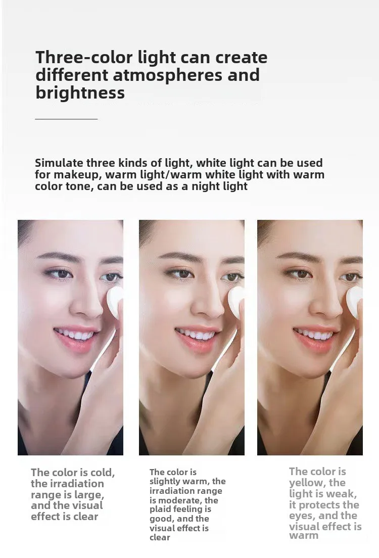 Latest Foldable Vanity LED Lighted Makeup Mirror Touch Screen 1X/2X/3X Magnification for Cosmetics