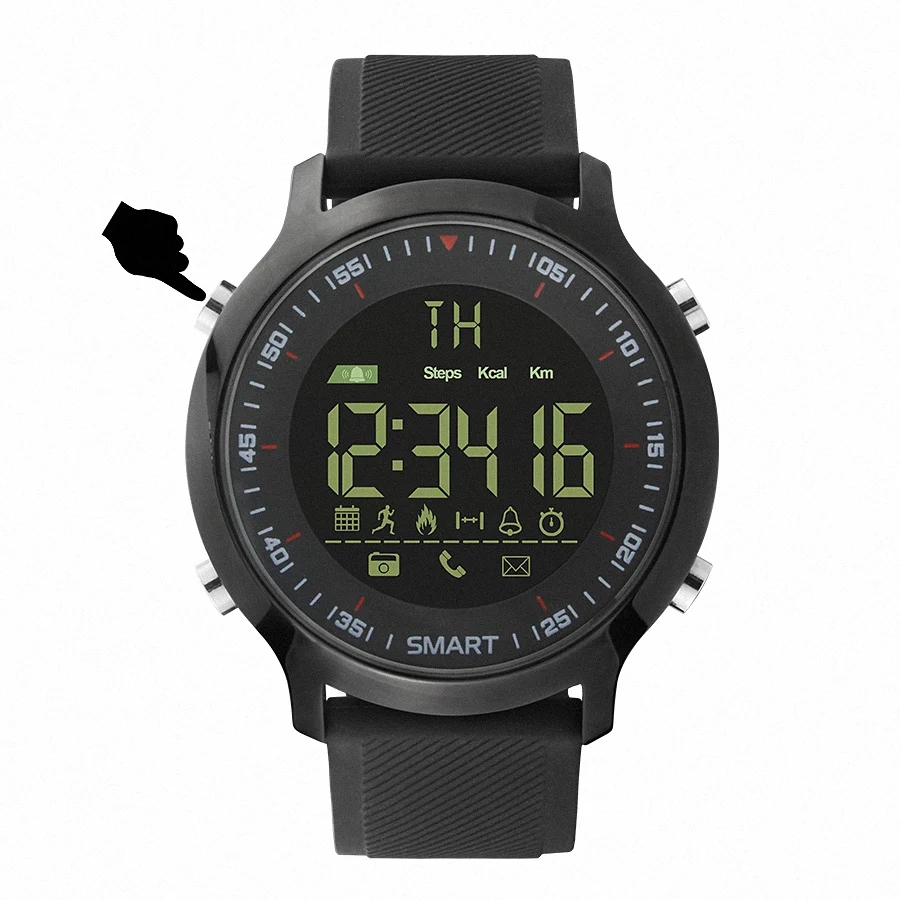 EX18 sport smart watch digital sport pedometer call message alert step calories waterproof smartwatch for android ios phones