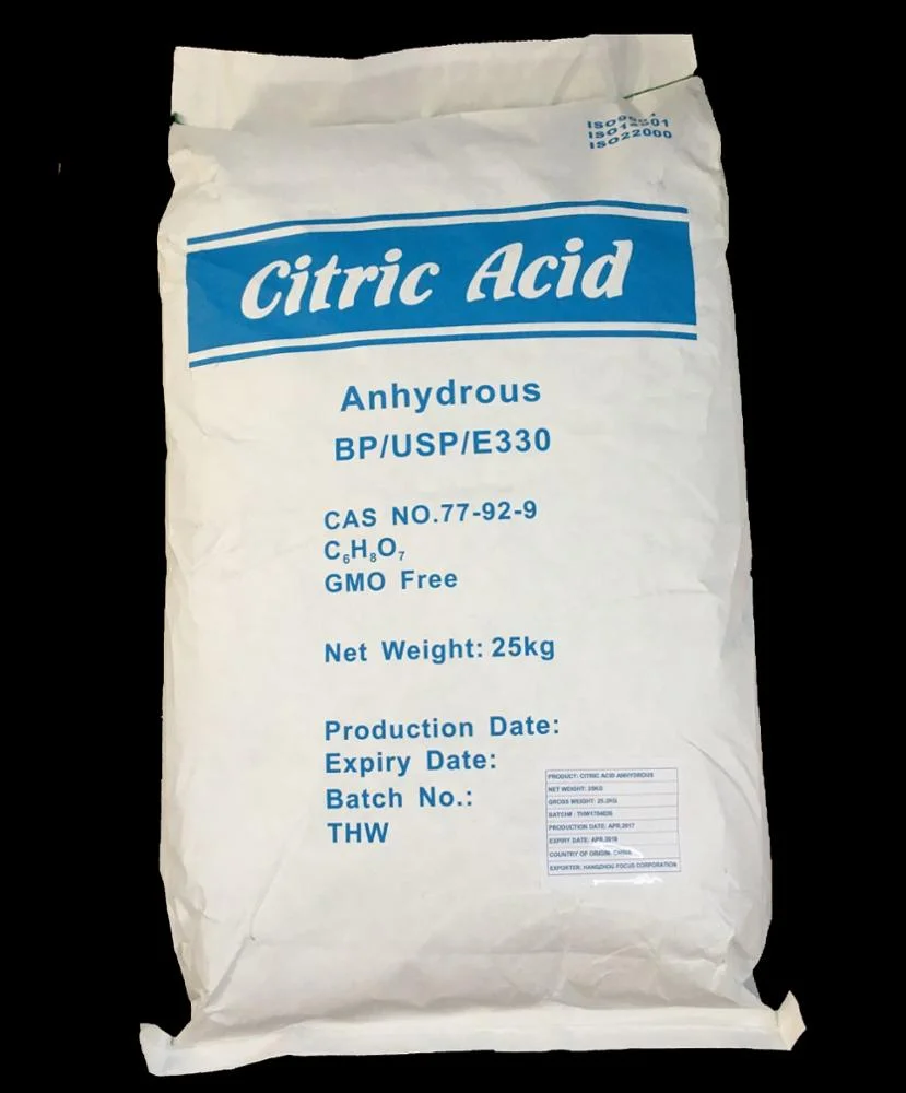 food additive citric acid anhydrous citric acid monohydrate
