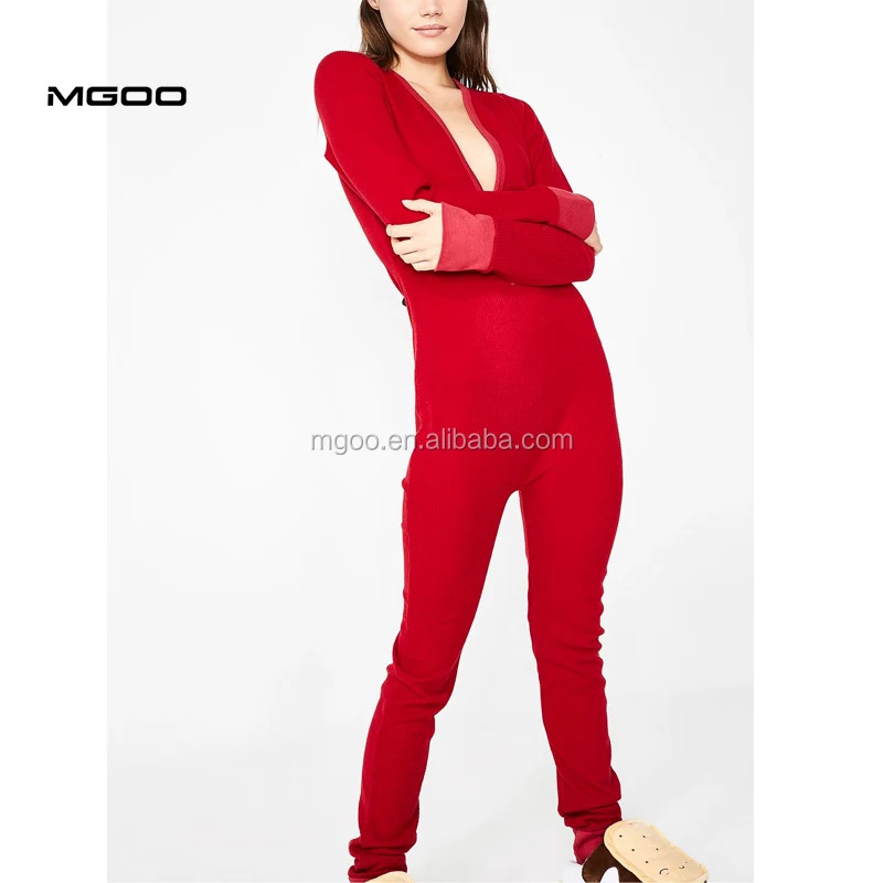 red long sleeve onesie