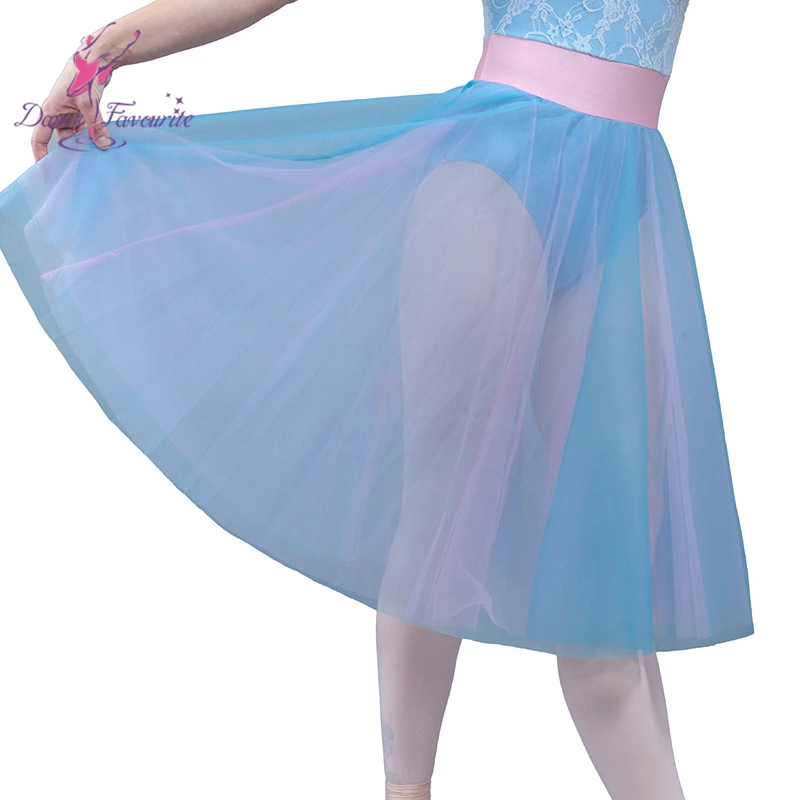 Adult Girls Light Blue Ballet Dance Costume Lyrical And Contemporary Dance Lace Dress 18011