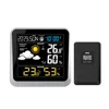 Thermometer Hygrometer Barometer Humidity Wireless Charging Alarm Clock with Snooze