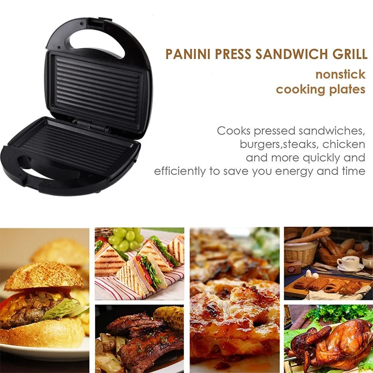 4 Slice Toaster Grill Sandwich Maker 3 In 1 Non Sticking Breakfast