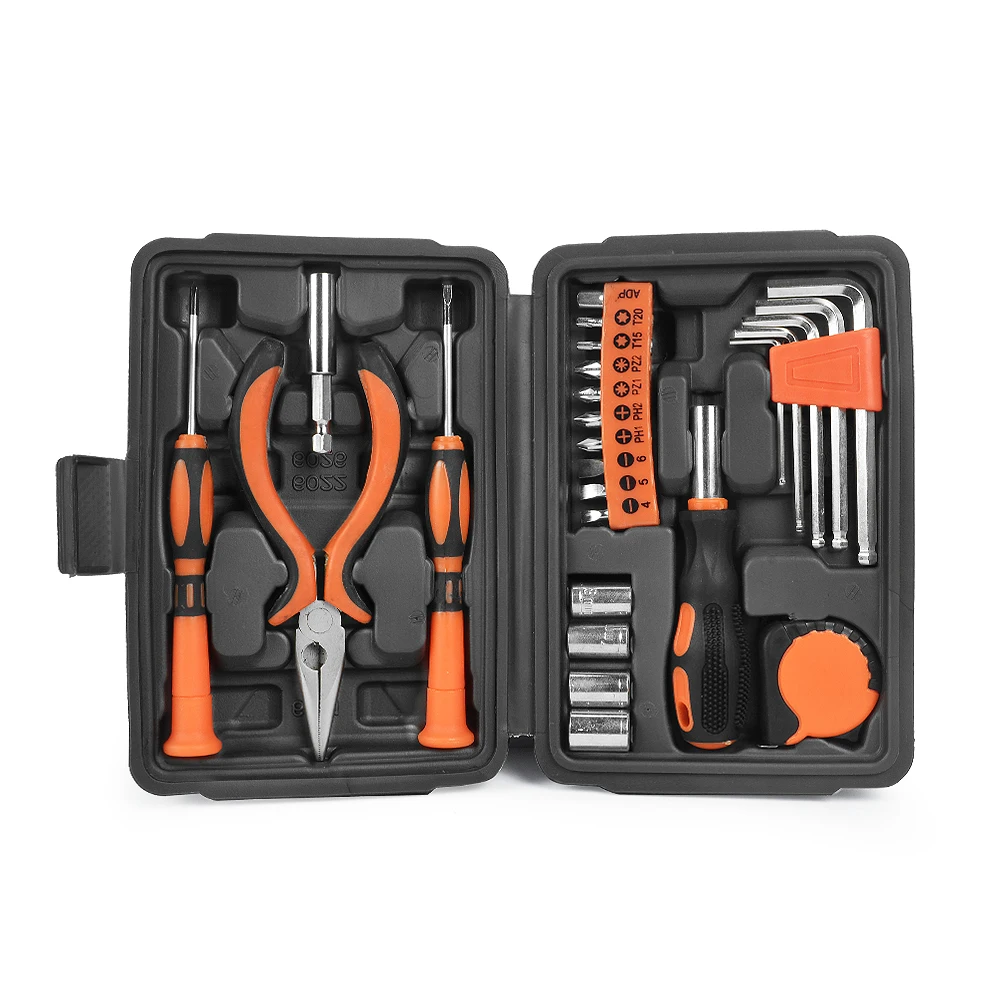 26pcs Precision Home Repair Emergency Car Tool Kit Multi Craftsman Mechanic's Tool Set