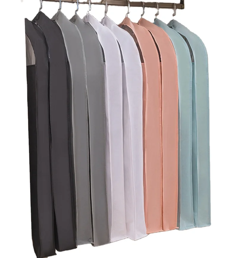 Hanging Non-Woven Suit Dresses Cover, Part Clear Garment Bags - China  Garment Cover and Suit Carrier price