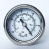 DN 40mm 1.5" center back mount SS case brass internals vacuum gauge manometer -1bar -100kpa