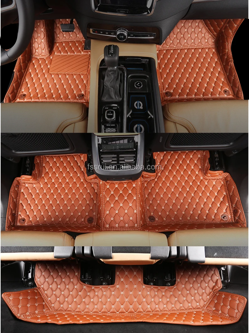 Leather Car Floor Mats For Volvo Xc90 2015 2016 2017 2018 2019 2020