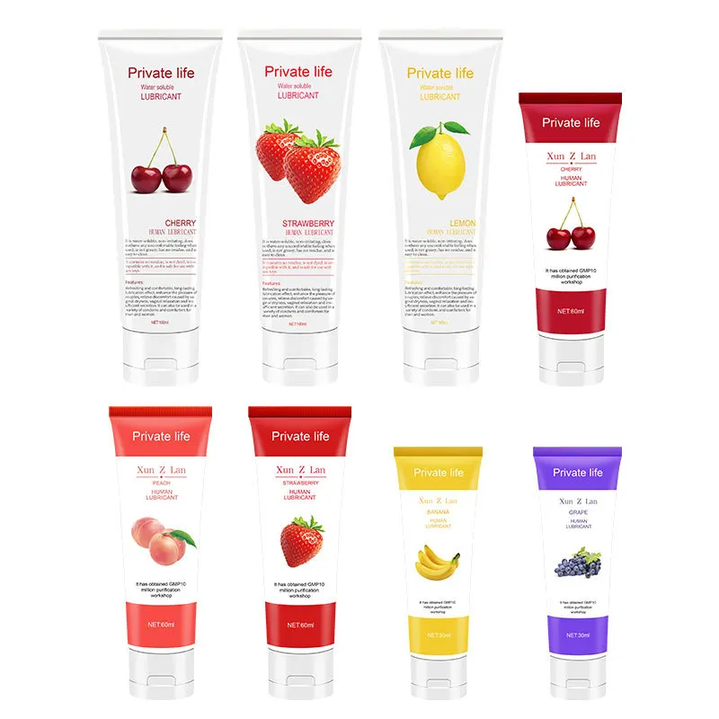 
Human Lubricant Fruits Fun Flavor Lube Banana Grape Cherry Peach Lemon Strawberry for Oral Vaginal Anal Sex 