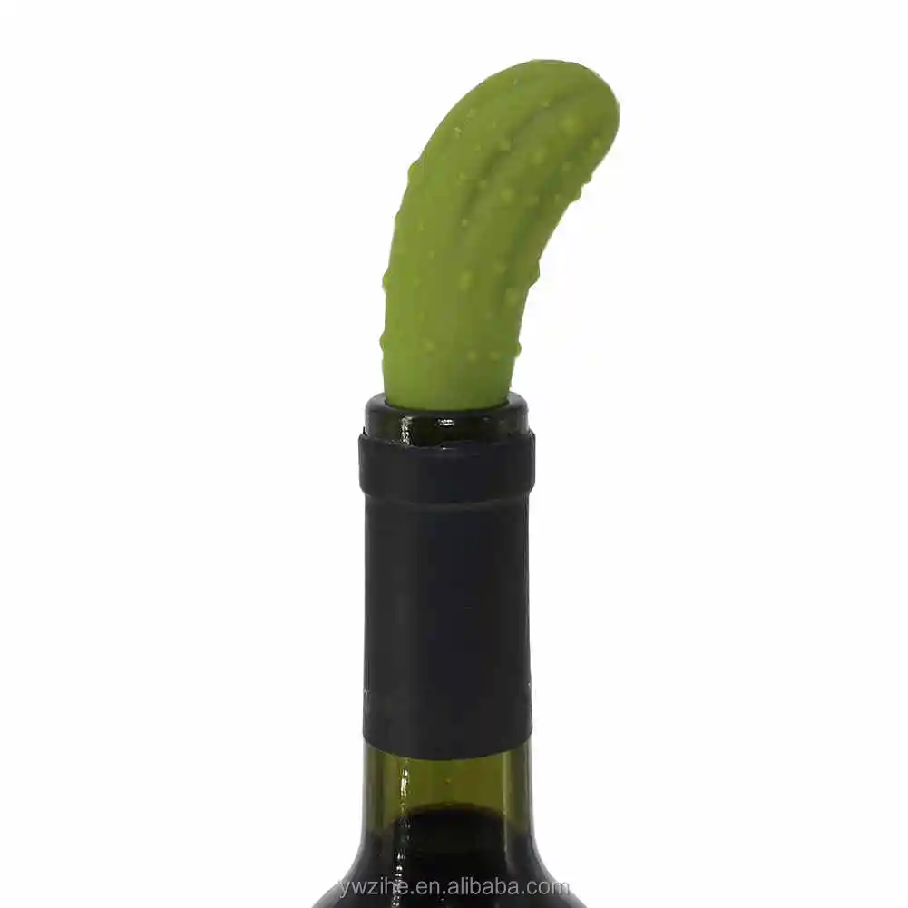 Soft Reusable Cucumber Shaped Silicone Red Wine Bottle Stopper Plug Cork  Leakproof Kitchen Accessory - Buy Silicone Bottle Stopper,Kitchen  Accessories,Vegetable Cork Product on Alibaba.com
