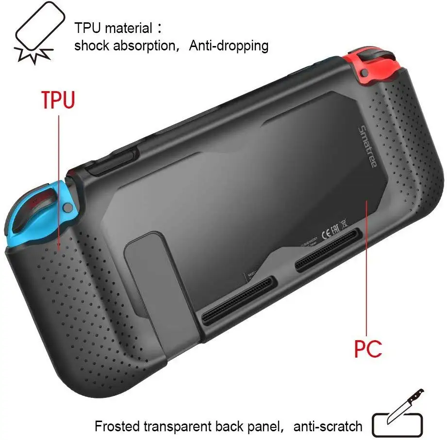 SMATREE nintendo switch accessories 2 in 1 Protective ABS custom case cover for nintendo switch game case with Screen protector 