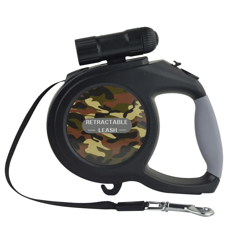 Tanglefree Heavy Duty Pet Leash 26ft/ 8m Retractable Dog Leash With Led Flashlight For Medium