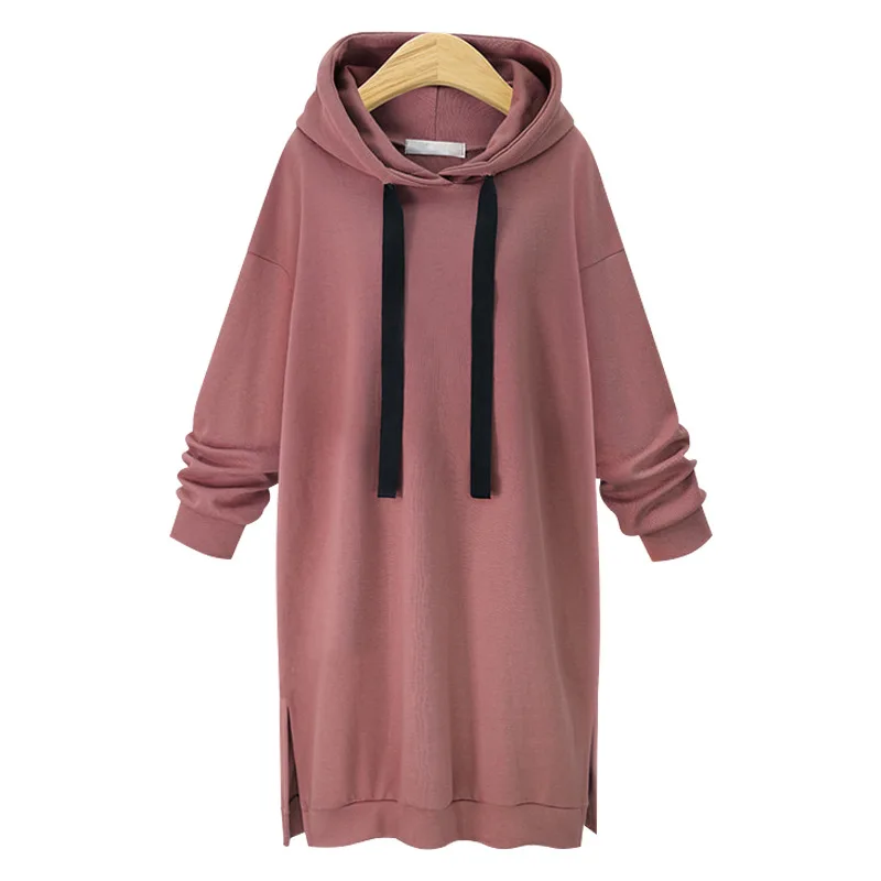 plus size long hoodie dress