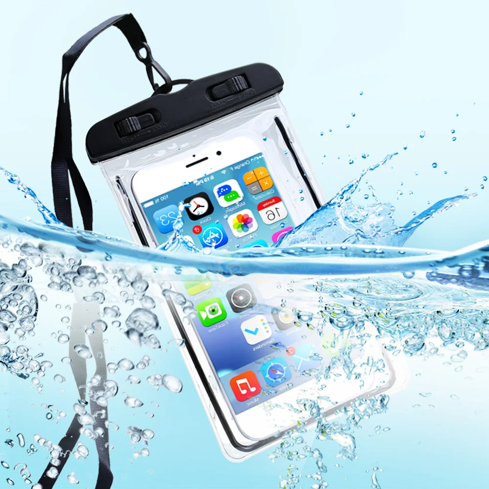 High Quality PVC ABS Light Strip Waterproof Colorful Phone Case for Under Water Phone Bag