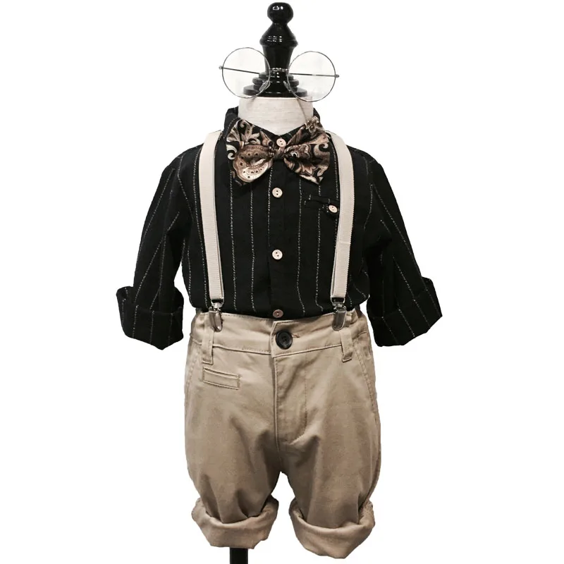 
Latest Fashion New High quality Party Costume Children Clothing autumn long sleeve striped shirt boys 100% cotton dress shirts 