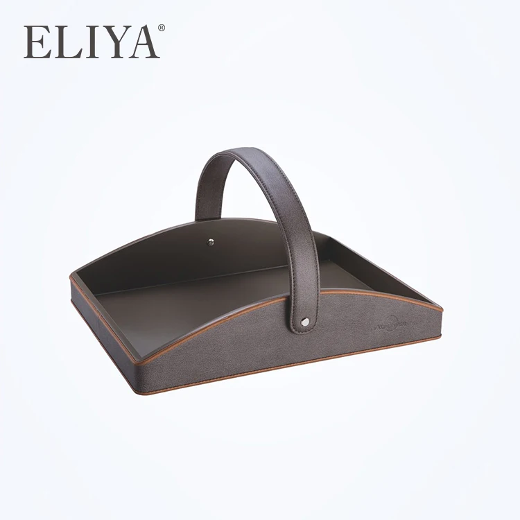 High Quality Customized Hotel Storage Basket Leather Shoe Tray