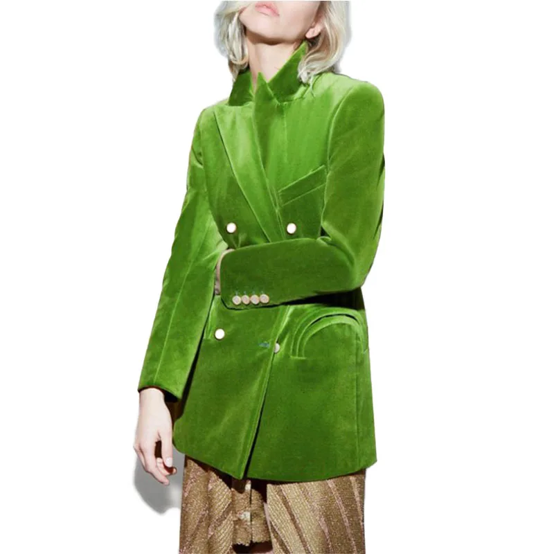 green womens blazer jacket
