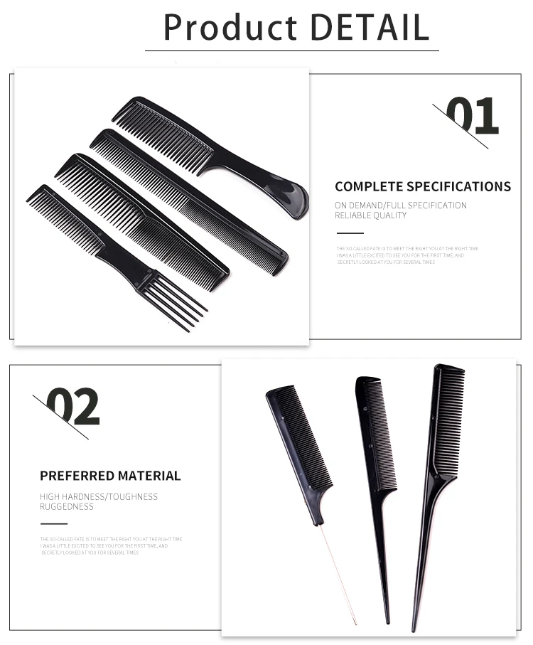 Professional High Quality Comb Sets 10 Pcs Comb Sets Good Sales Easy ...