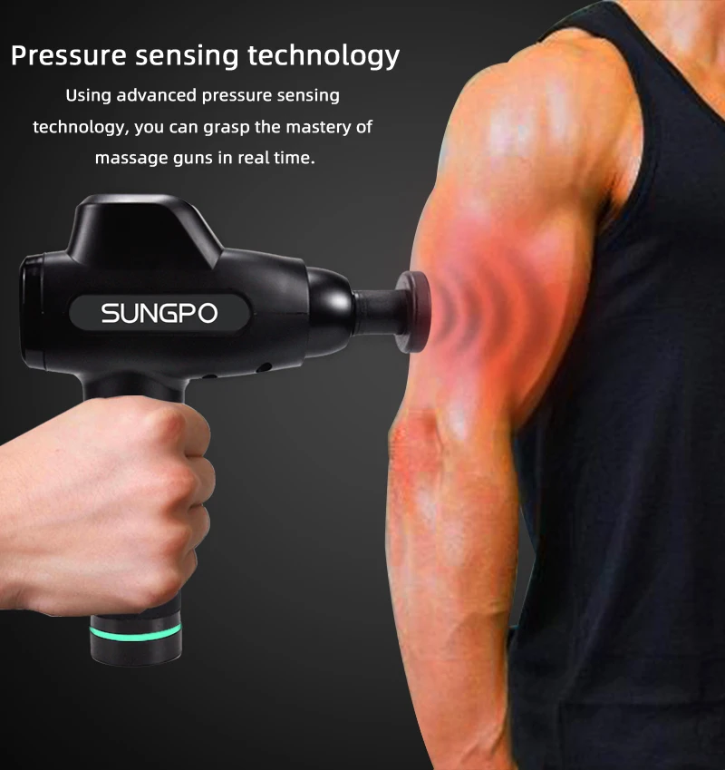 2020 deep tissue percussion booster cordless handheld vibration gun massager muscle massage gun