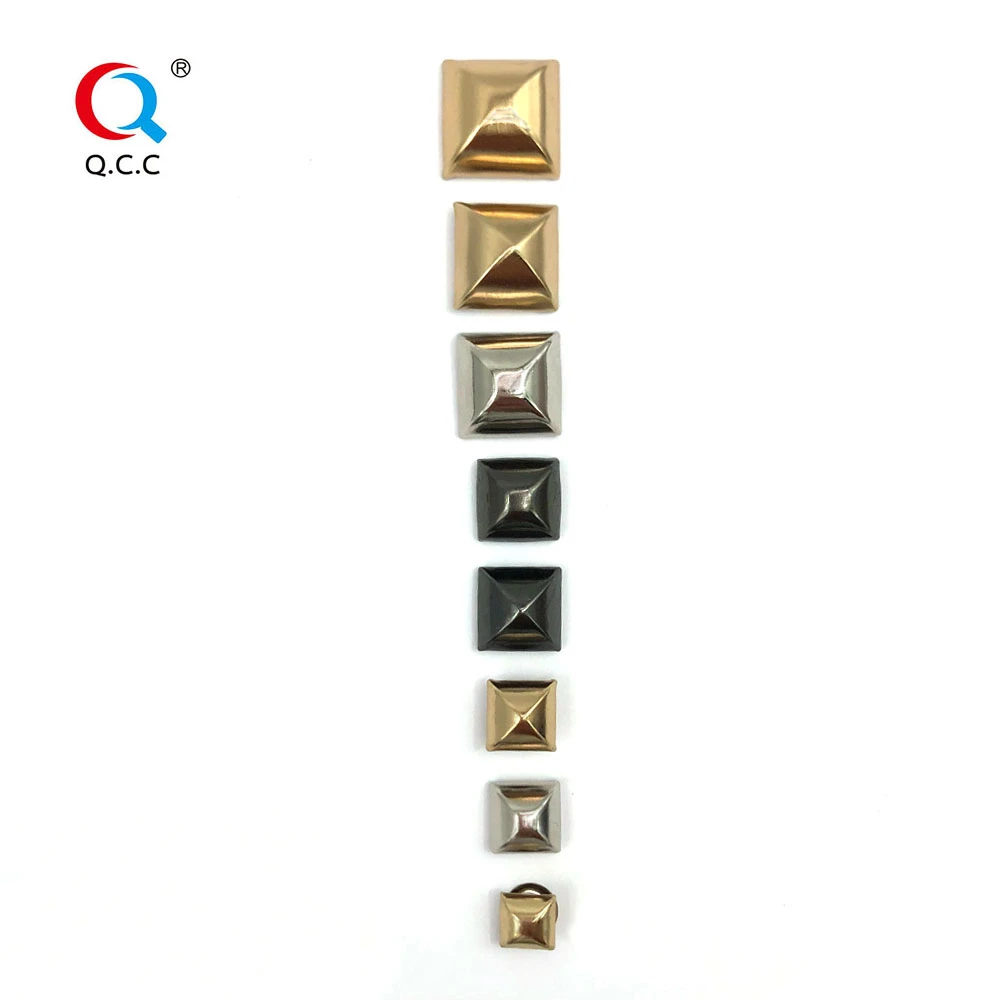Pyramid Stud Rivet 6-12mm Metal Square Rivet Pyramid Cap Rivets for Crafts