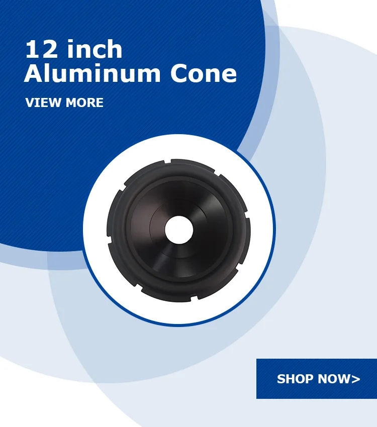 12 Inch Bass Speakers Aluminum Cone With Rubber Surrounded For Car