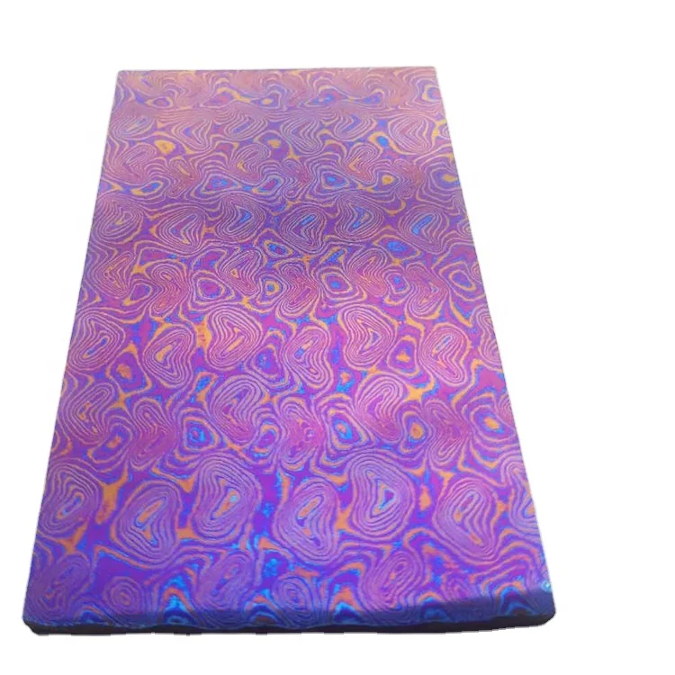 Custom Handmade Timascus Mokuti Titanium Damascus Sheet Buy Titanium