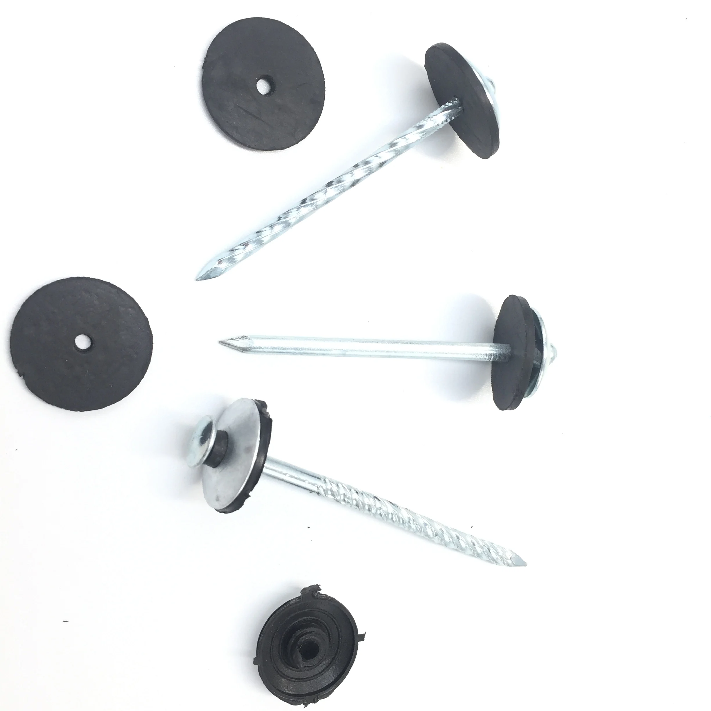 Concrete Nails Galvanized Steel Nails With Plastic Rubber Washer