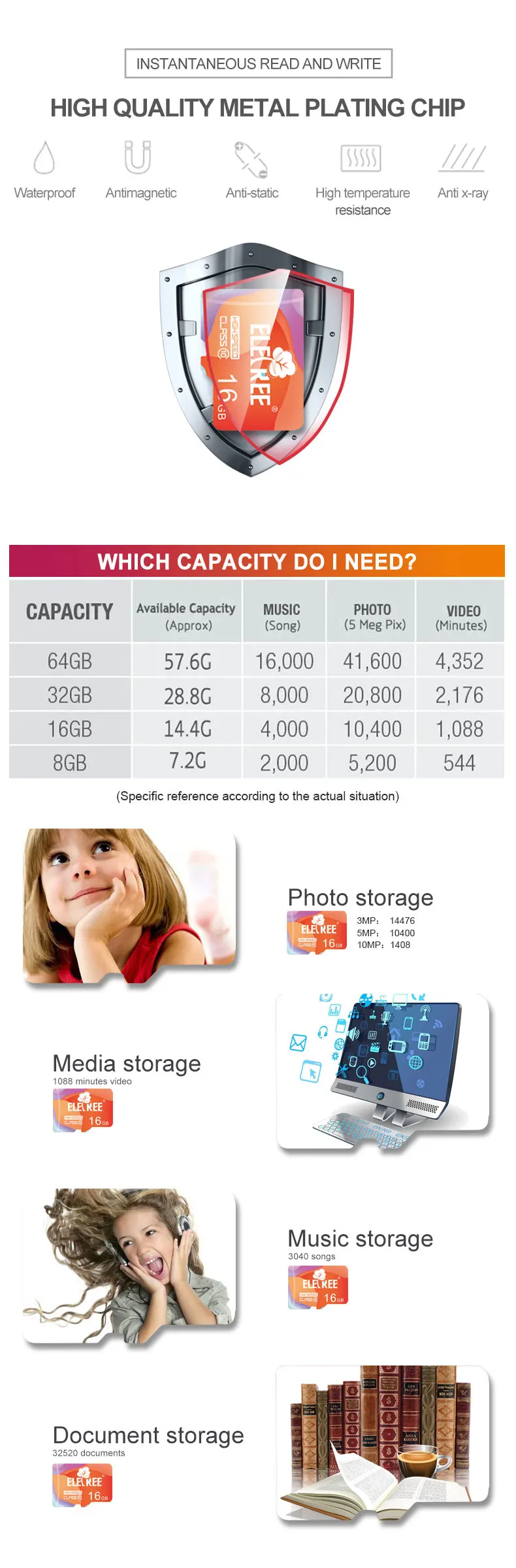 Eletree hold 2 gb micro memoria 4gb ez share wifi 64gb class 10 32gb full capacity compact flash 32gb memory card - ANKUX.COM