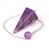 Healing Conical Shaped Crystal Point Pendant Natural Quartz Point Gemstone Pendulum Pendant