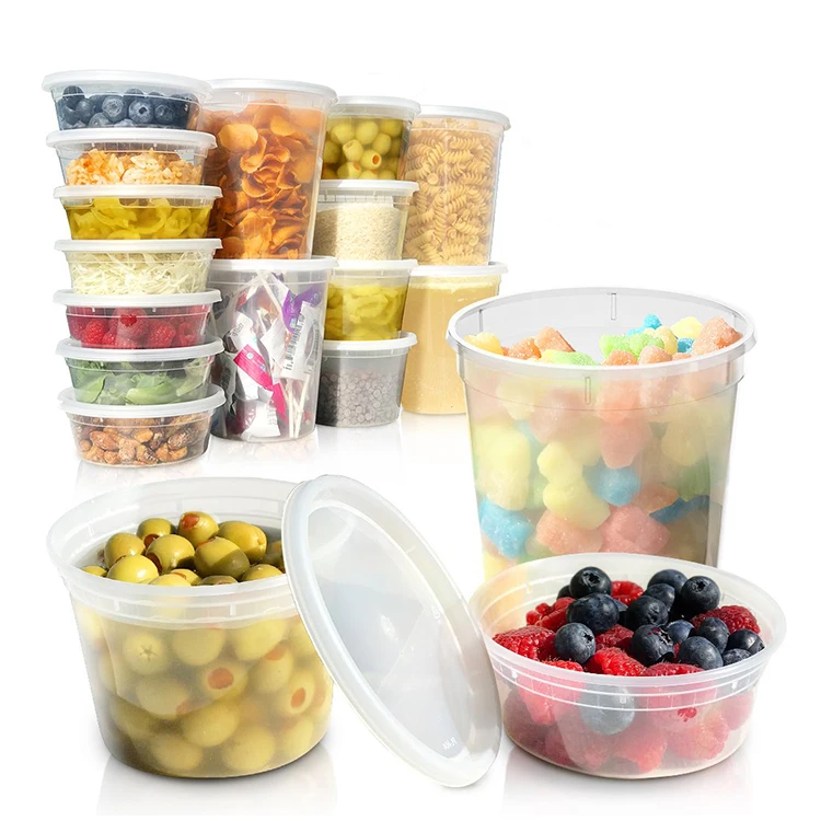 Transparent Disposable Plastic Round Food Container Pp Deli Container With Clear Lid Buy Pp