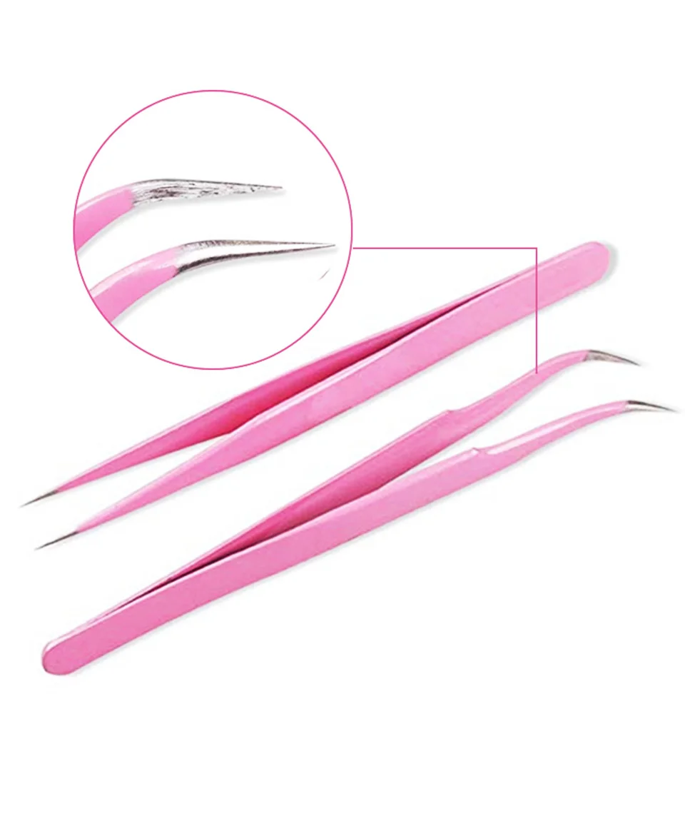 Curved Stainless Steel Tweezers Electronic Components Eyebrow Eyelash