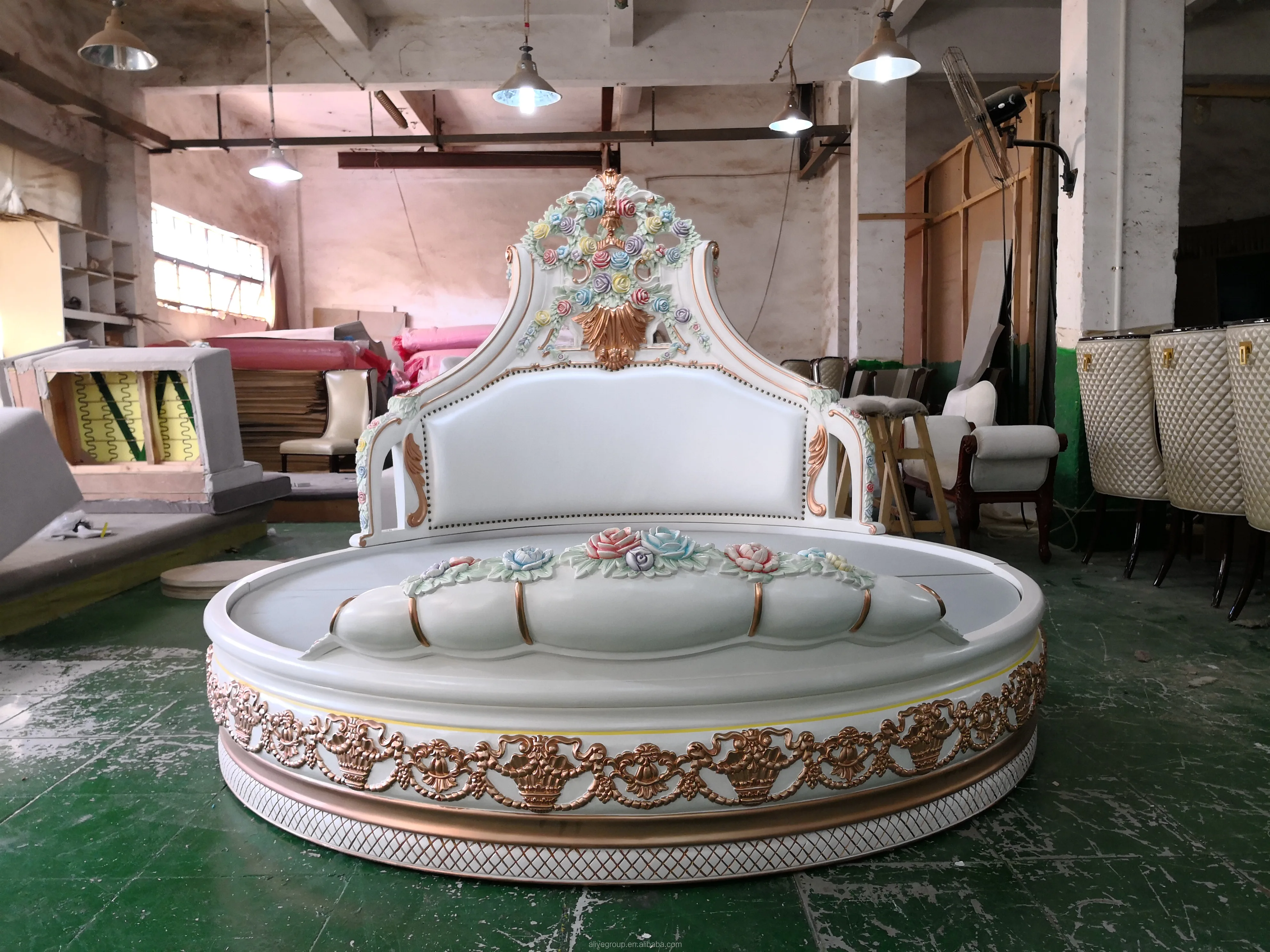 High Quality Wood Carved Exotic Round Bed Prices As2201 Buy Round Bed