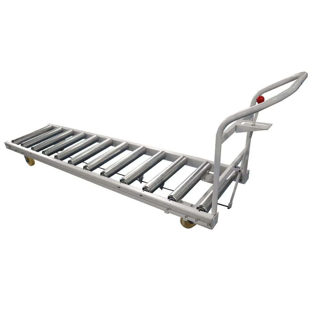 Hongrui Manual Straight Roller Plank Transfer Trolley Wheelbarrow factory