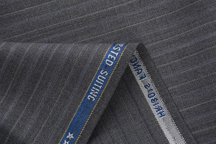 Italian English Selvedge Blue Black Worsted Plaid Stripe Fancy Tweed ...