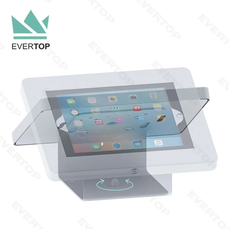 Lst02-c Metal Locking Desk Counter Top Kiosk For Ipad Anti-theft Holder ...