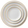 Wholesale Hotel Restaurant Used Gold Ceramic Plates Set Bone China Dinnerware