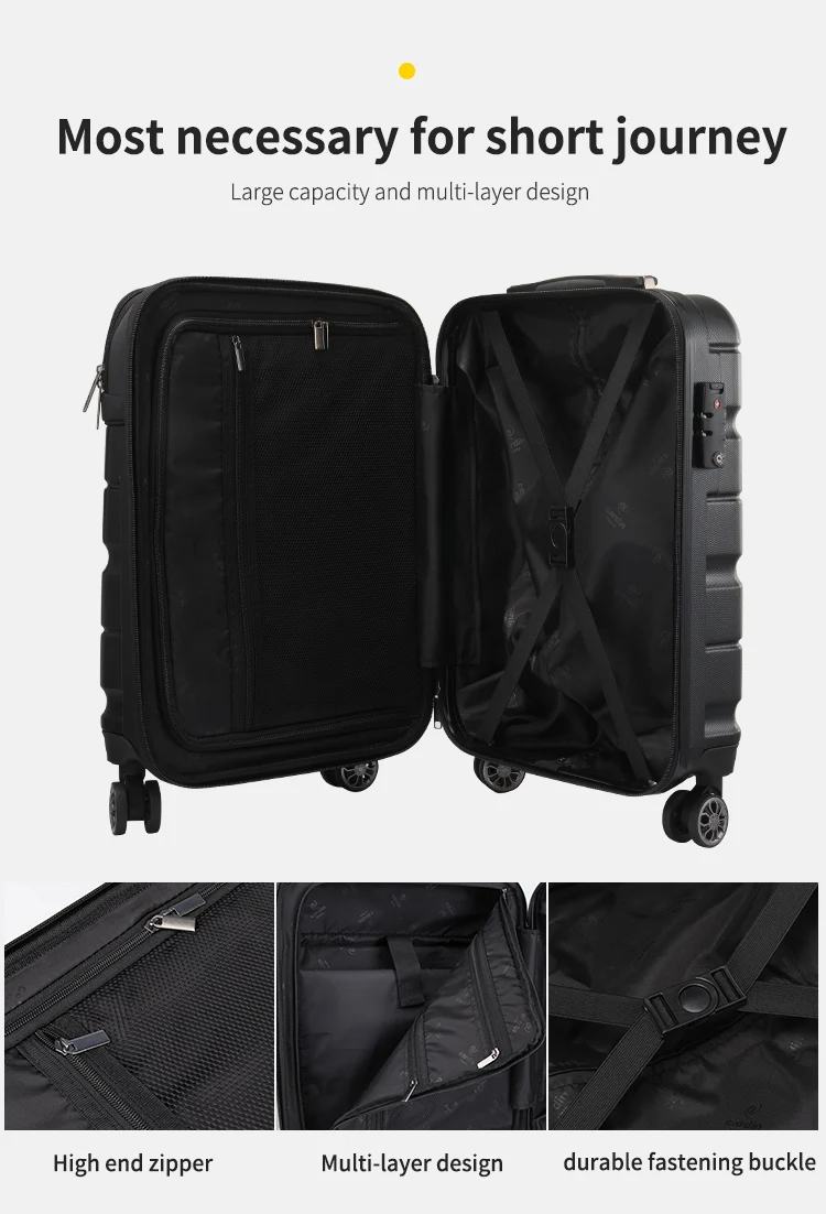 Carry On Luggage Cabin Size Travel Business Trolley Luggage With Laptop ...