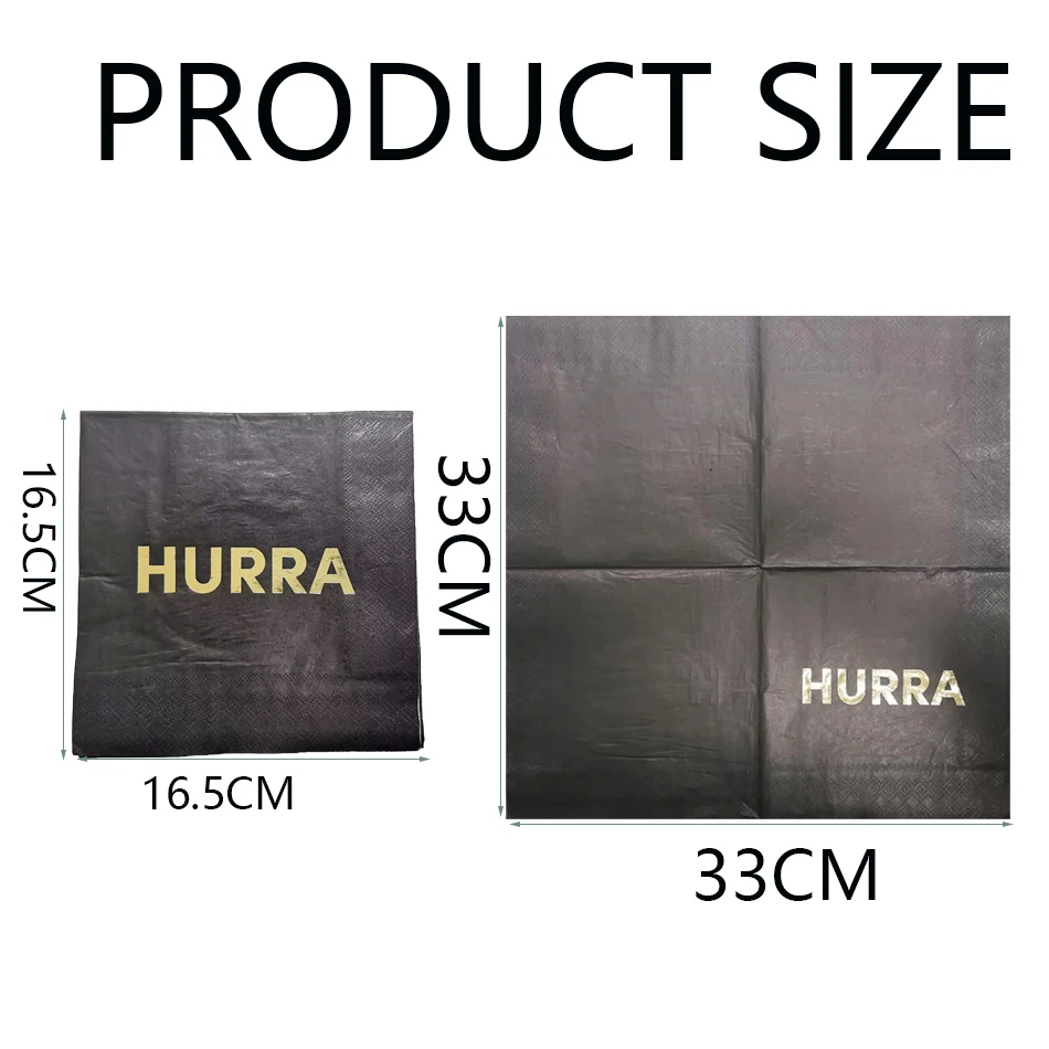 LR Customizable Black 3 Ply Bag Style Virgin Wood Pulp Disposable Dinner Napkins for Hotel Wedding Birthday Themed Party Decor supplier