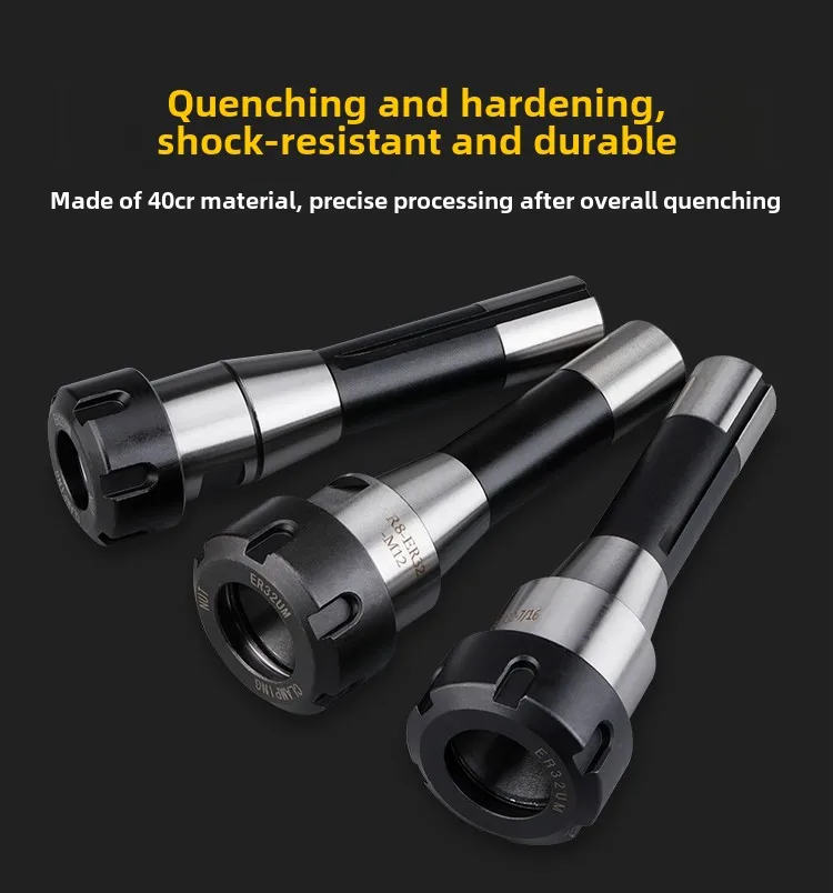 R8 High Precision Turret Milling Machine Tool Holder with ER Body Spring Collet Chuck Manual Set for ER20/25/32 details
